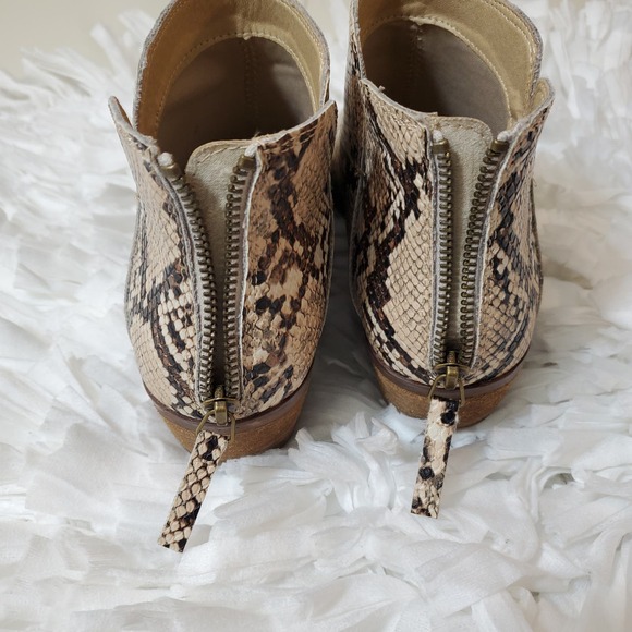 MICHAEL BY MICHAEL SHANNON | NADYA ANKLE BOOTIES SNAKESKIN LEATHER WOMEN SZ 8 - Picture 9 of 17